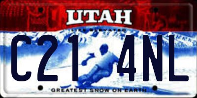 UT license plate C214NL