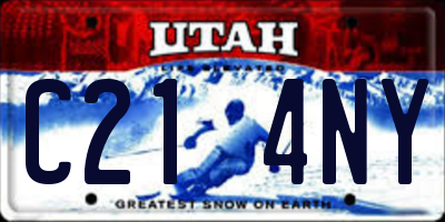 UT license plate C214NY