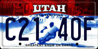 UT license plate C214OF