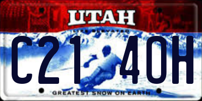 UT license plate C214OH