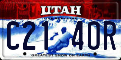 UT license plate C214OR