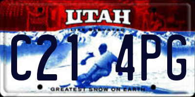 UT license plate C214PG