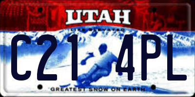 UT license plate C214PL