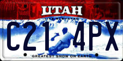UT license plate C214PX