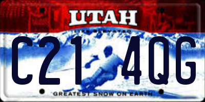 UT license plate C214QG