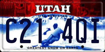 UT license plate C214QI