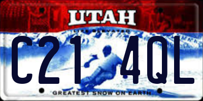 UT license plate C214QL