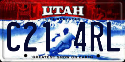 UT license plate C214RL