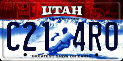 UT license plate C214RO