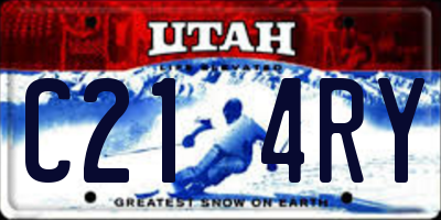 UT license plate C214RY