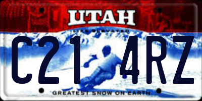 UT license plate C214RZ