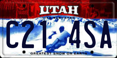 UT license plate C214SA