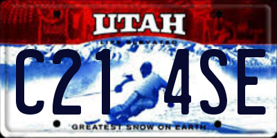 UT license plate C214SE
