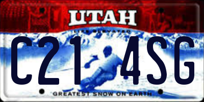 UT license plate C214SG