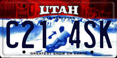 UT license plate C214SK
