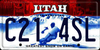 UT license plate C214SL