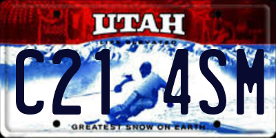 UT license plate C214SM