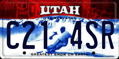 UT license plate C214SR