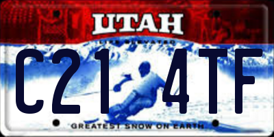 UT license plate C214TF