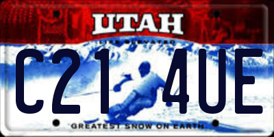 UT license plate C214UE