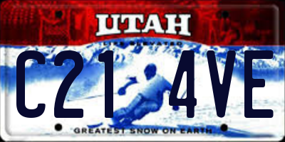 UT license plate C214VE