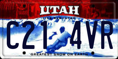 UT license plate C214VR