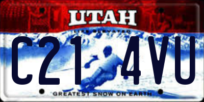 UT license plate C214VU