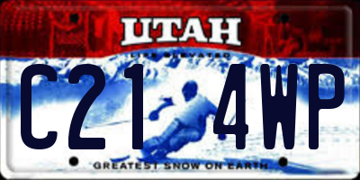UT license plate C214WP