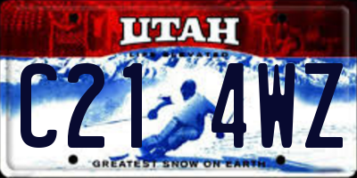 UT license plate C214WZ