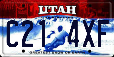 UT license plate C214XF