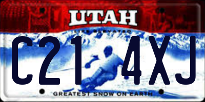 UT license plate C214XJ