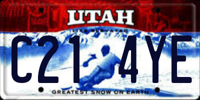 UT license plate C214YE