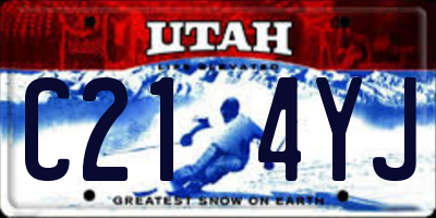 UT license plate C214YJ