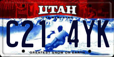 UT license plate C214YK