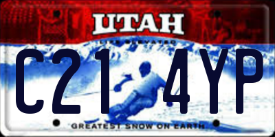 UT license plate C214YP