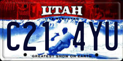 UT license plate C214YU