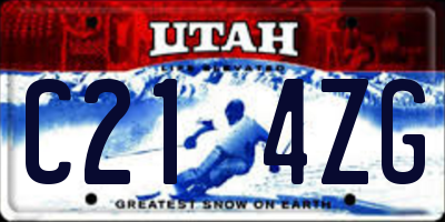 UT license plate C214ZG