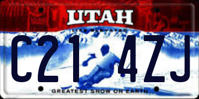 UT license plate C214ZJ
