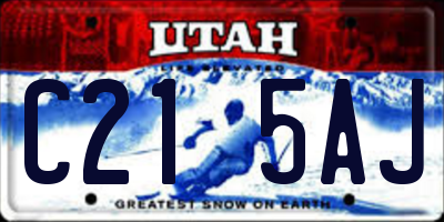 UT license plate C215AJ