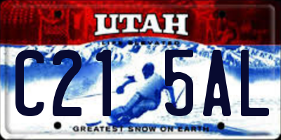 UT license plate C215AL