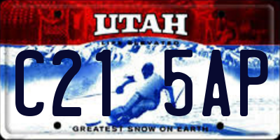 UT license plate C215AP