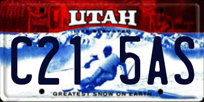 UT license plate C215AS