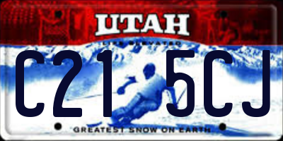 UT license plate C215CJ
