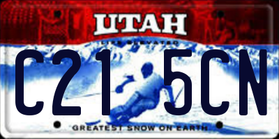 UT license plate C215CN