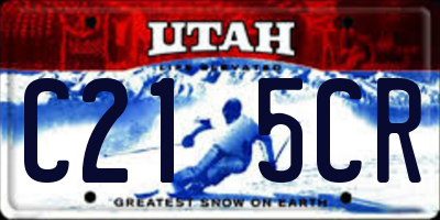 UT license plate C215CR