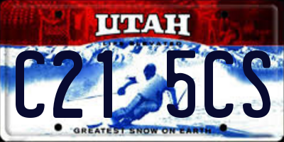 UT license plate C215CS