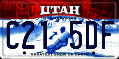 UT license plate C215DF
