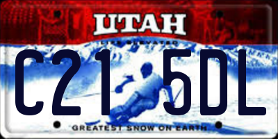 UT license plate C215DL