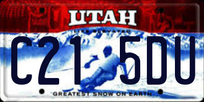UT license plate C215DU