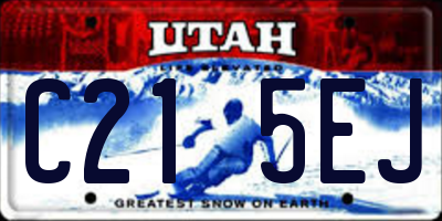 UT license plate C215EJ